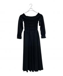 MaxMara（マックスマーラ）の古着「スモックパネル マキシドレス」｜ブラック