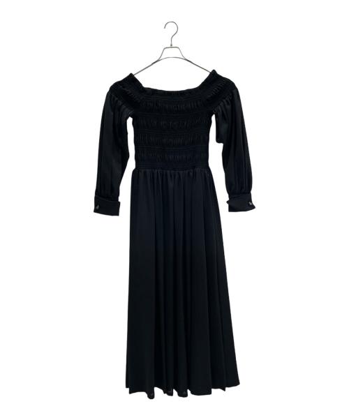 MaxMara（マックスマーラ）MaxMara (マックスマーラ) スモックパネル マキシドレス ブラック サイズ:44の古着・服飾アイテム