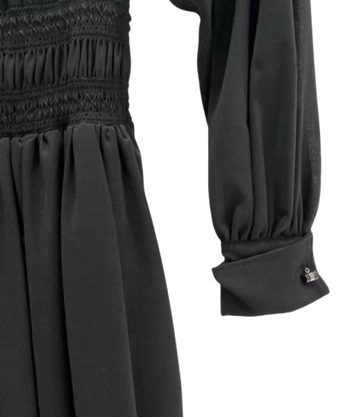 MaxMara（マックスマーラ）MaxMara (マックスマーラ) スモックパネル マキシドレス ブラック サイズ:44の古着・服飾アイテム