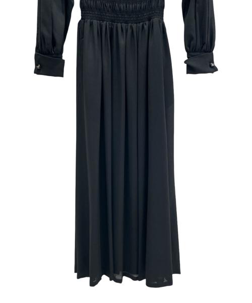 MaxMara（マックスマーラ）MaxMara (マックスマーラ) スモックパネル マキシドレス ブラック サイズ:44の古着・服飾アイテム