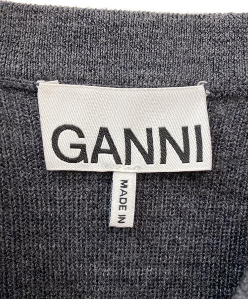 GANNI（ガニー）GANNI (ガニー) アーガイルカーディガン グレー サイズ:XSの古着・服飾アイテム