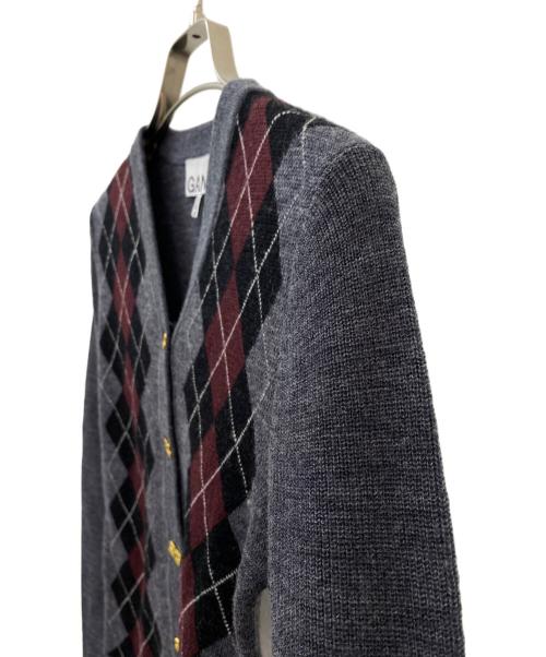 GANNI（ガニー）GANNI (ガニー) アーガイルカーディガン グレー サイズ:XSの古着・服飾アイテム