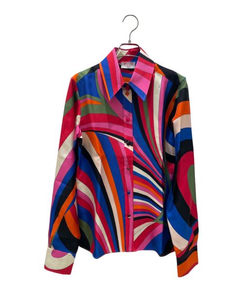 Emilio Pucci（エミリオ プッチ）Emilio Pucci (エミリオ プッチ) 23FW イライドプリントロングスリーブシャツ マルチカラー サイズ:40の古着・服飾アイテム