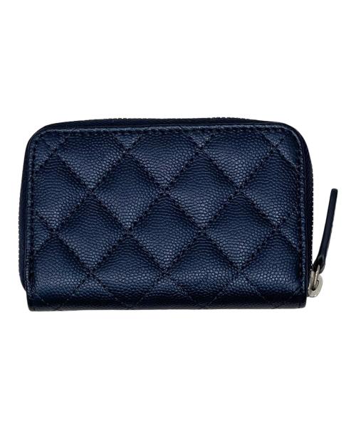 CHANEL（シャネル）CHANEL (シャネル) ココマーク マトラッセカードケース ネイビーの古着・服飾アイテム