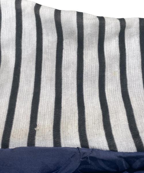 CHANEL（シャネル）CHANEL (シャネル)  P56 ボーダー CCマークボタンロング丈ジャケット ネイビー サイズ:34の古着・服飾アイテム