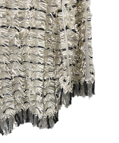 CHANEL（シャネル）CHANEL (シャネル) フリンジVネックカットソー ホワイト サイズ:36の古着・服飾アイテム