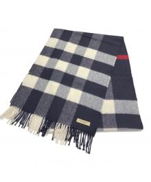 BURBERRY（バーバリー）の古着「カシミヤチェックマフラー」｜ブラック