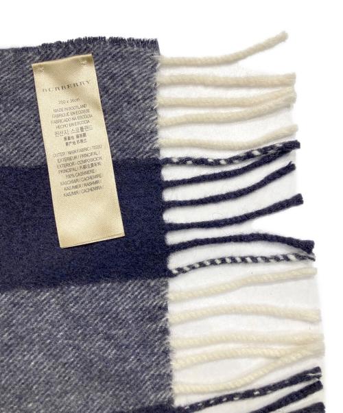 BURBERRY（バーバリー）BURBERRY (バーバリー) カシミヤチェックマフラー ブラック サイズ:200cm×36cmの古着・服飾アイテム