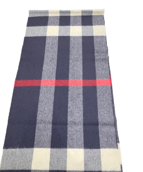 BURBERRY（バーバリー）BURBERRY (バーバリー) カシミヤチェックマフラー ブラック サイズ:200cm×36cmの古着・服飾アイテム