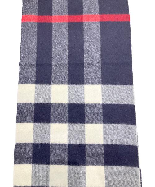 BURBERRY（バーバリー）BURBERRY (バーバリー) カシミヤチェックマフラー ブラック サイズ:200cm×36cmの古着・服飾アイテム