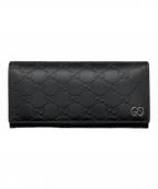 GUCCIグッチ）の古着「グッチシマ/ロングウォレット」｜ブラック
