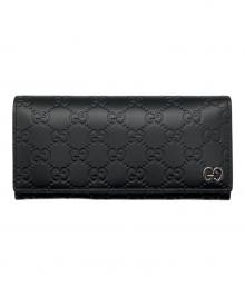 GUCCI（グッチ）の古着「グッチシマ/ロングウォレット」｜ブラック