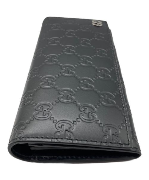 GUCCI（グッチ）GUCCI (グッチ) グッチシマ/ロングウォレット ブラックの古着・服飾アイテム