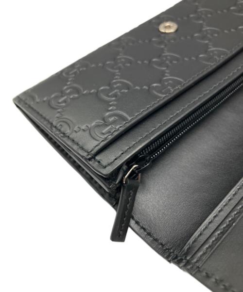 GUCCI（グッチ）GUCCI (グッチ) グッチシマ/ロングウォレット ブラックの古着・服飾アイテム