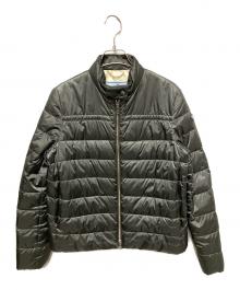PRADA（プラダ）の古着「ロゴプレートダウンジャケット」｜オリーブ