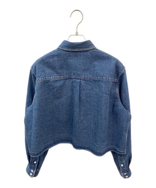 CELINE（セリーヌ）CELINE (セリーヌ) クロップドシャツ インディゴ サイズ:Sの古着・服飾アイテム