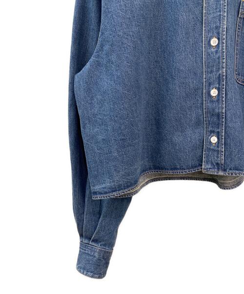 CELINE（セリーヌ）CELINE (セリーヌ) クロップドシャツ インディゴ サイズ:Sの古着・服飾アイテム