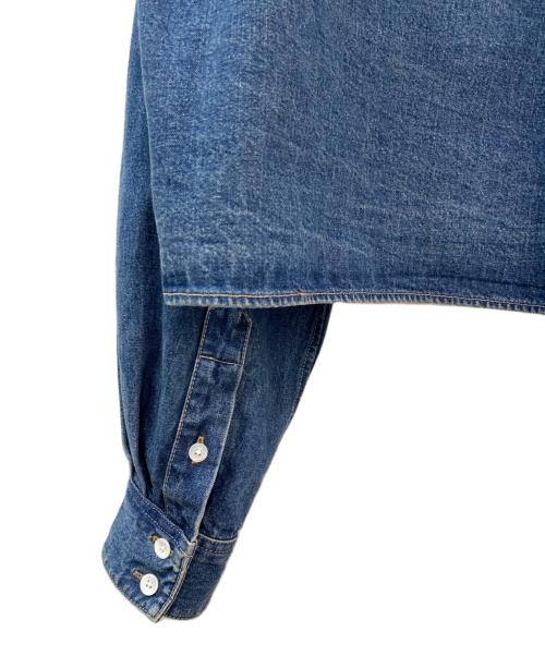 CELINE（セリーヌ）CELINE (セリーヌ) クロップドシャツ インディゴ サイズ:Sの古着・服飾アイテム
