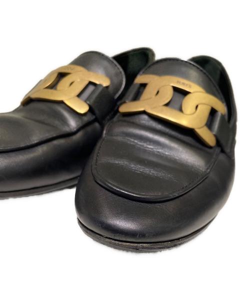 TOD'S（トッズ）TOD'S (トッズ) チェーンストラップローファー ブラック サイズ:37の古着・服飾アイテム