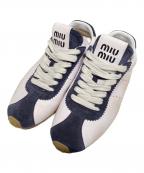 MIU MIUミュウミュウ）の古着「プリュムスニーカー」｜グレー