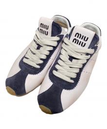 MIU MIU（ミュウミュウ）の古着「プリュムスニーカー」｜グレー