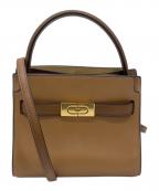 TORY BURCHトリーバーチ）の古着「リーラジウィルプチダブルバッグ」｜ブラウン