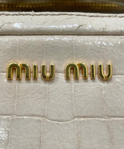 MIU MIU（ミュウミュウ）MIU MIU (ミュウミュウ) ハンドバッグ ベージュの古着・服飾アイテム