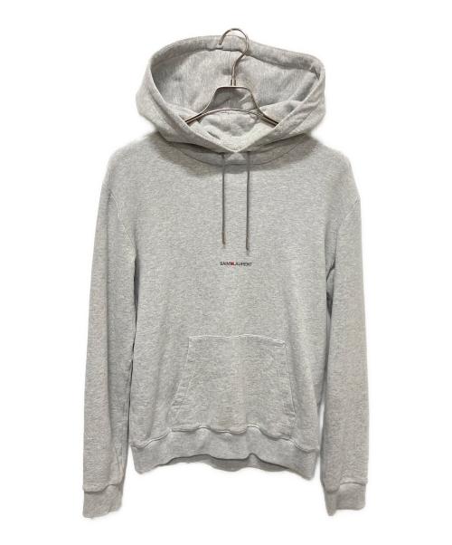 Saint Laurent Paris（サンローランパリ）Saint Laurent Paris (サンローランパリ) ロゴプルオーバーパーカー 464581 グレー サイズ:XSの古着・服飾アイテム