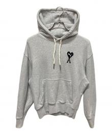 AMI PARIS×PUMA（アミ パリス×プーマ）の古着「AMI PARIS × PUMA コラボ ロゴ プルオーバーパーカー」｜グレー