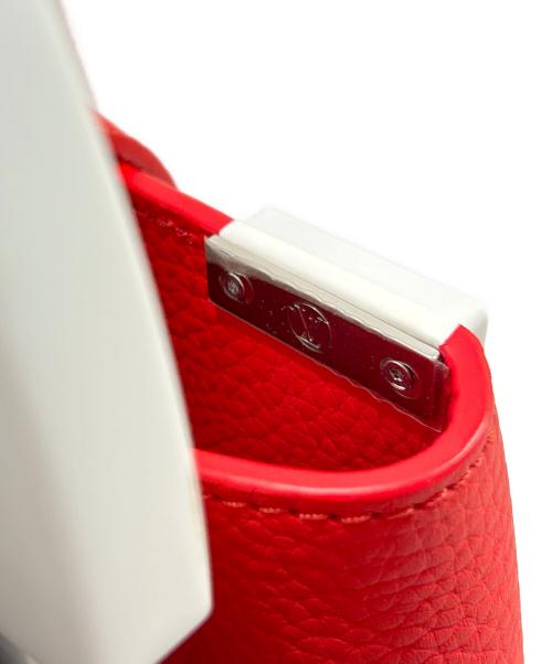 LOUIS VUITTON（ルイ ヴィトン）LOUIS VUITTON (ルイ ヴィトン) Red×Black  Artycapucines MM Bag by Daniel Buren レッド×ブラック アーティカプシーヌ MM byダニエル・ビュレン レッド サイズ:MMの古着・服飾アイテム