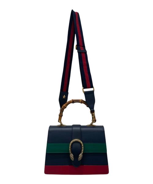 GUCCI（グッチ）GUCCI (グッチ) ディオニュソス /2WAYショルダーバッグ ネイビーの古着・服飾アイテム