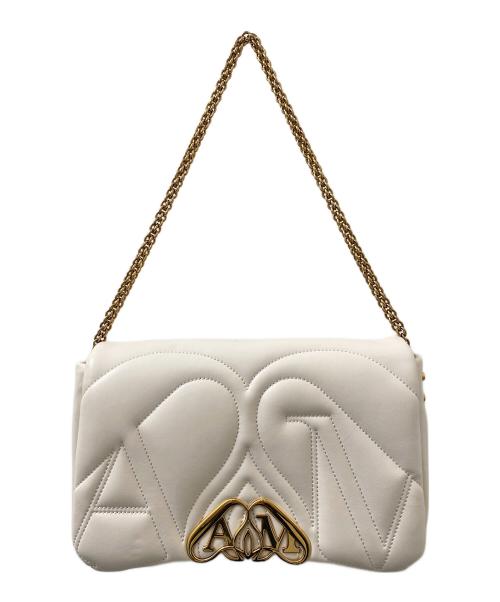 ALEXANDER McQUEEN（アレキサンダーマックイーン）ALEXANDER McQUEEN (アレキサンダーマックイーン) チェーンショルダーバッグ ホワイトの古着・服飾アイテム