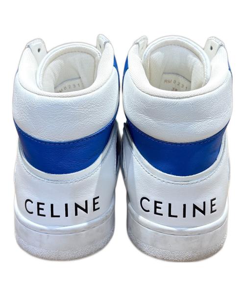 CELINE（セリーヌ）CELINE (セリーヌ) ZTRAINER レースアップハイカットスニーカー ホワイト サイズ:38の古着・服飾アイテム