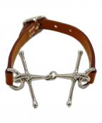 HERMESエルメス）の古着「Mors T2 Horsebit Bracelet モールT2 ホースビット ブレスレット」｜ゴールド