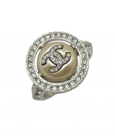 中古・古着通販】CHANEL (シャネル) ココマークパールリング シルバー 