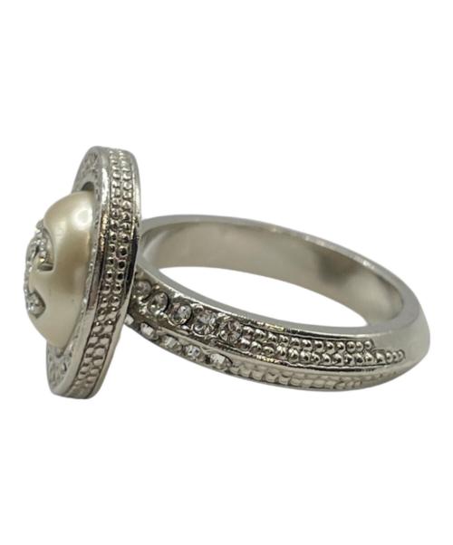 CHANEL（シャネル）CHANEL (シャネル) ココマークパールリング シルバー サイズ:11号の古着・服飾アイテム