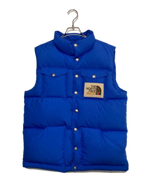 GUCCI（グッチ）GUCCI (グッチ) THE NORTH FACE (ザ ノース フェイス) ダウンベスト ブルー サイズ:Sの古着・服飾アイテム