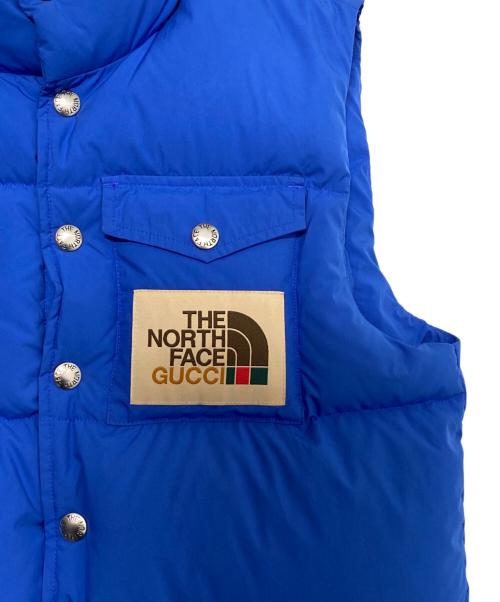 GUCCI（グッチ）GUCCI (グッチ) THE NORTH FACE (ザ ノース フェイス) ダウンベスト ブルー サイズ:Sの古着・服飾アイテム