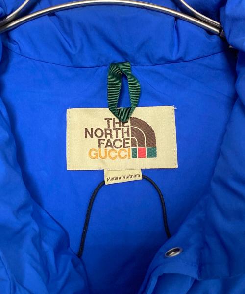 GUCCI（グッチ）GUCCI (グッチ) THE NORTH FACE (ザ ノース フェイス) ダウンベスト ブルー サイズ:Sの古着・服飾アイテム
