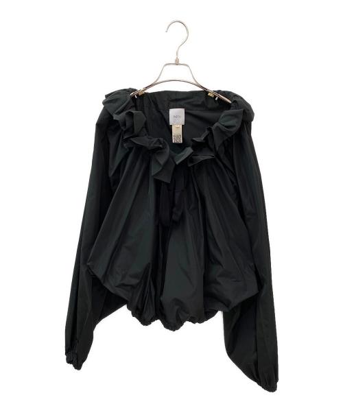 patou（パトゥ）patou (パトゥ) La Patou Blouse リサイクルファイユ ブラック サイズ:36の古着・服飾アイテム