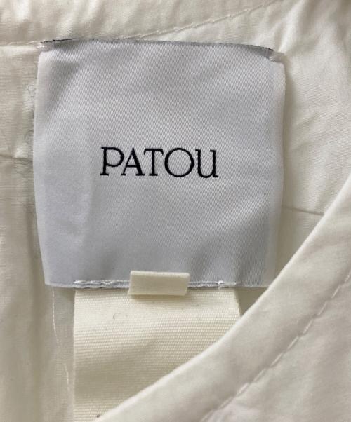 patou（パトゥ）patou (パトゥ) オーガニックポプリン サークルスリーブ ミニドレス ホワイト サイズ:36の古着・服飾アイテム