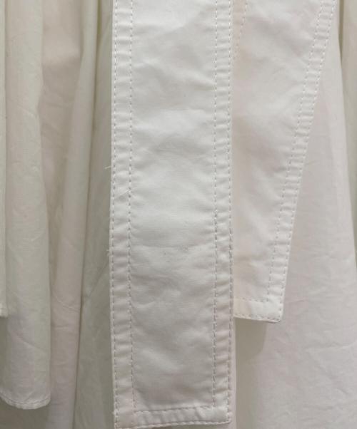 patou（パトゥ）patou (パトゥ) オーガニックポプリン サークルスリーブ ミニドレス ホワイト サイズ:36の古着・服飾アイテム