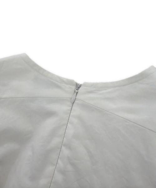 patou（パトゥ）patou (パトゥ) オーガニックポプリン サークルスリーブ ミニドレス ホワイト サイズ:36の古着・服飾アイテム