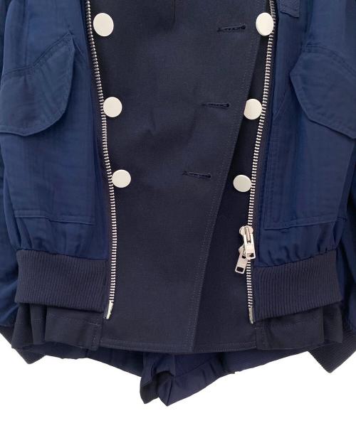 sacai（サカイ）sacai (サカイ) デザインジャケット ネイビー サイズ:1の古着・服飾アイテム
