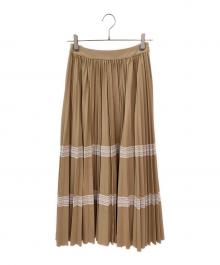 Huishan Zhang（フーシャン ツァン）の古着「プリーツスカート」｜ベージュ