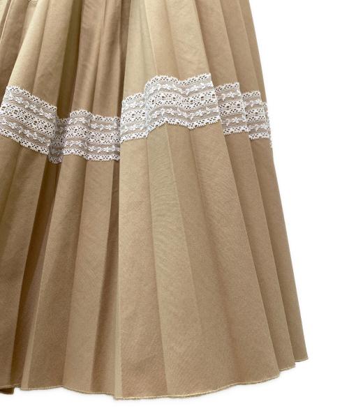 Huishan Zhang（フーシャン ツァン）Huishan Zhang (フーシャン ツァン) プリーツスカート ベージュ サイズ:ーの古着・服飾アイテム