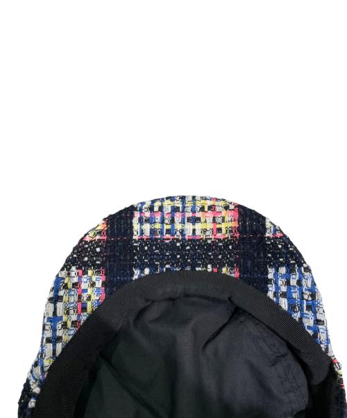 CHANEL（シャネル）CHANEL (シャネル) ココマーク ツイードキャスケット ブルー サイズ:57の古着・服飾アイテム