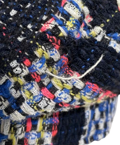CHANEL（シャネル）CHANEL (シャネル) ココマーク ツイードキャスケット ブルー サイズ:57の古着・服飾アイテム