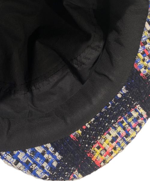CHANEL（シャネル）CHANEL (シャネル) ココマーク ツイードキャスケット ブルー サイズ:57の古着・服飾アイテム