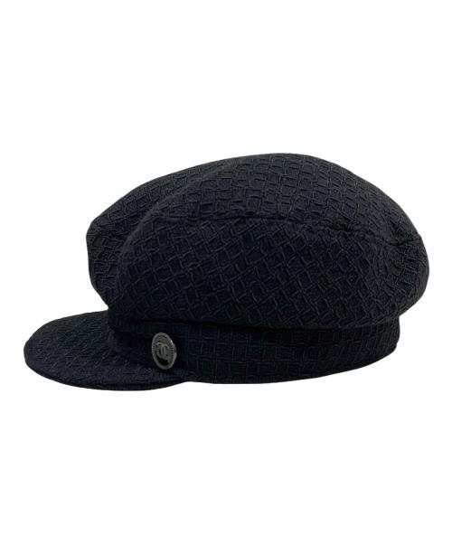 CHANEL（シャネル）CHANEL (シャネル) ココマーク ツイードキャスケット ブラック サイズ:Mの古着・服飾アイテム